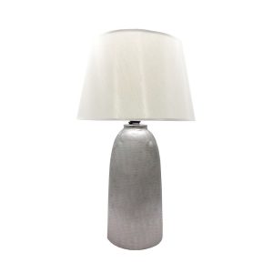 ARGENT ΦΩΤΙΣΤΙΚΟ ΕΠΙΤΡΑΠΕΖΙΟ 40x40x67cm ΚΕΡΑΜΙΚΟ ΑΣΗΜΙ ΛΕΥΚΟ ΥΦΑΣΜΑ
