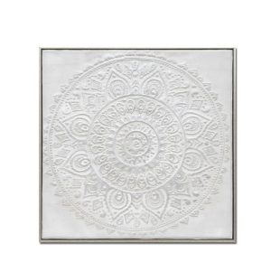 SAVOIR ΠΙΝΑΚΑΣ ΔΙΑΚΟΣΜΗΣΗΣ 62x62x5cm ΚΑΜΒΑΣ ΛΕΥΚΟ ΧΡΥΣΟ ΞΥΛΟ