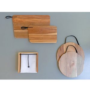TORRO ΔΙΣΚΟΣ ΚΟΠΗΣ 11x11x2cm ΞΥΛΟ ΑΚΑΚΙΑΣ ΔΕΡΜΑ