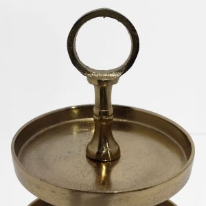 SERVIR ΟΡΝΤΕΒΙΕΡΑ 3 ΕΠΙΠΕΔΑ 22x22x36cm ΑΛΟΥΜΙΝΙΟ ΧΡΥΣΟ