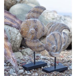 GOURAMI ΔΙΑΚΟΣΜΗΤΙΚΟ ΨΑΡΙ 19x6x25cm POLYRESIN ΚΑΦΕ