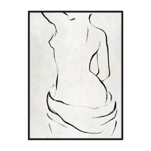 FIGURA ΠΙΝΑΚΑΣ ΔΙΑΚΟΣΜΗΣΗΣ 60x90x5cm ΚΑΜΒΑΣ ΛΕΥΚΟ ΜΑΥΡΟ ΞΥΛΟ