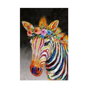 ZEBRA ΠΙΝΑΚΑΣ ΔΙΑΚΟΣΜΗΣΗΣ 80x120x4cm ΚΑΜΒΑΣ ΠΟΛΥΧΡΩΜΟ