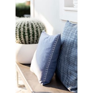 AGADIR 6 ΔΙΑΚΟΣΜΗΤΙΚΟ ΜΑΞΙΛΑΡΙ 45x45cm ΒΑΜΒΑΚΙ ΜΠΛΕ