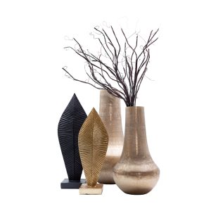 PANDANUS 2 ΔΙΑΚΟΣΜΗΤΙΚΟ TOTEM 17x12x48cm POLYRESIN ΧΡΥΣΟ