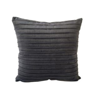 PLISSE ΔΙΑΚΟΣΜΗΤΙΚΟ ΜΑΞΙΛΑΡΙ 45x45cm ΒΕΛΟΥΔΟ ΓΚΡΙ