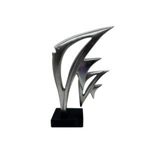 PEZ ΔΙΑΚΟΣΜΗΤΙΚΟ ΨΑΡΙ 23x8x24cm POLYRESIN ΑΣΗΜΙ ΜΑΥΡΟ