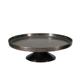 GENNA ΠΛΑΤΩ ΜΕ ΠΟΔΙ 45x45x14.5cm ΑΛΟΥΜΙΝΙΟ ΜΑΥΡΟ