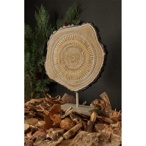 NUBIA ΔΙΑΚΟΣΜΗΤΙΚΟ TOTEM 24x9x32cm POLYRESIN ΜΠΕΖ ΚΑΦΕ