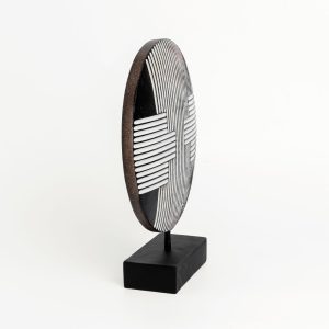 RANDER ΔΙΑΚΟΣΜΗΤΙΚΟ TOTEM 25x7x30cm POLYRESIN ΜΑΥΡΟ ΛΕΥΚΟ