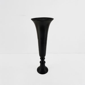 FLORES ΒΑΖΟ 19x19x55cm ΑΛΟΥΜΙΝΙΟ ΜΑΥΡΟ