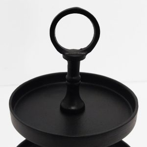 SERVIR ΟΡΝΤΕΒΙΕΡΑ 3 ΕΠΙΠΕΔΑ 20x20x35cm ΑΛΟΥΜΙΝΙΟ ΜΑΥΡΟ