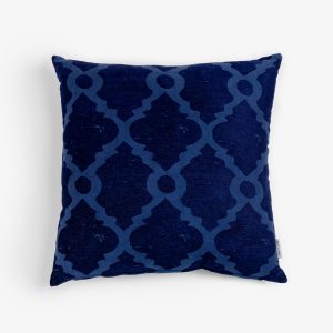 BLUEBERRY B ΔΙΑΚΟΣΜΗΤΙΚΟ ΜΑΞΙΛΑΡΙ 50x50cm ΒΑΜΒΑΚΙ ΜΠΛΕ ΒΕΛΟΥΔΟ