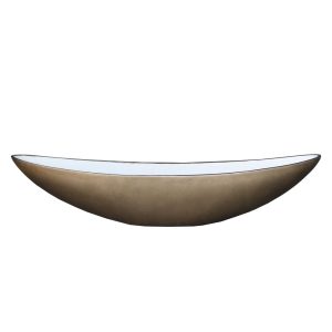 AMBROSIA ΜΠΩΛ ΔΙΑΚΟΣΜΗΣΗΣ 90x18x20cm ΤΕΧΝΗΤΗ ΠΕΤΡΑ BRASS ANTIKE