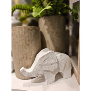 TOFI ΔΙΑΚΟΣΜΗΤΙΚΟ ΕΛΕΦΑΝΤΑΣ 24x9x15cm POLYRESIN ΛΕΥΚΟ