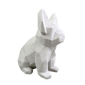 MONTY B ΔΙΑΚΟΣΜΗΤΙΚΟ ΣΚΥΛΟΣ 18x12x22cm POLYRESIN ΛΕΥΚΟ