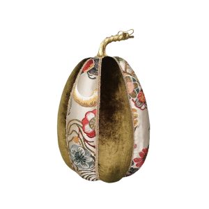 PUMPKIN BROCADE L ΧΡΙΣΤΟΥΓΕΝΝΙΑΤΙΚΟ ΔΙΑΚΟΣΜΗΤΙΚΟ ΚΟΛΟΚΥΘΑ 18x18x31cm FOAM ΠΟΛΥΧΡΩΜΟ ΥΦΑΣΜΑ