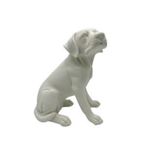 BORIS ΔΙΑΚΟΣΜΗΤΙΚΟ ΣΚΥΛΟΣ 24x18x29cm POLYRESIN ΛΕΥΚΟ