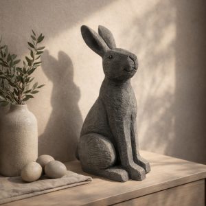 ROGER ΔΙΑΚΟΣΜΗΤΙΚΟ ΛΑΓΟΣ 21x16x40cm POLYRESIN ΓΚΡΙ