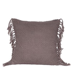 ARNAV ΔΙΑΚΟΣΜΗΤΙΚΟ ΜΑΞΙΛΑΡΙ 45x45cm ΥΦΑΣΜΑ ΓΚΡΙ ΣΚΟΥΡΟ POLYESTER