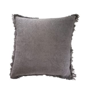 RASUL ΔΙΑΚΟΣΜΗΤΙΚΟ ΜΑΞΙΛΑΡΙ 45x45cm ΥΦΑΣΜΑ ΓΚΡΙ POLYESTER