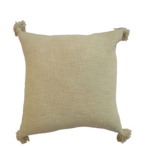 NIHAL ΔΙΑΚΟΣΜΗΤΙΚΟ ΜΑΞΙΛΑΡΙ 45x45cm ΥΦΑΣΜΑ ΜΠΕΖ POLYESTER