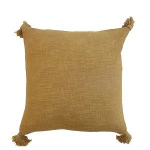 NIHAL ΔΙΑΚΟΣΜΗΤΙΚΟ ΜΑΞΙΛΑΡΙ 45x45cm ΥΦΑΣΜΑ ΜΟΥΣΤΑΡΔΙ POLYESTER