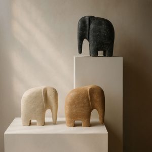 TENGO.C ΔΙΑΚΟΣΜΗΤΙΚΟ ΕΛΕΦΑΝΤΑΣ 16.5x9x18cm POLYRESIN ΜΠΕΖ