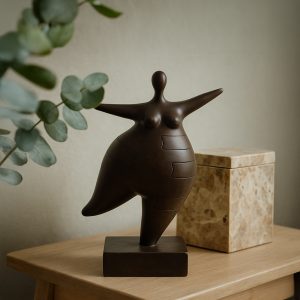 BALLERINA ΔΙΑΚΟΣΜΗΤΙΚΟ ΣΩΜΑ 16x9.5x26.5cm POLYRESIN ΚΑΦΕ ΣΚΟΥΡΟ
