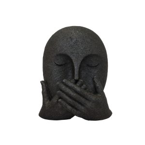 SOUS ΔΙΑΚΟΣΜΗΤΙΚΟ ΠΡΟΣΩΠΟ 14.5x9.5x17cm POLYRESIN ΜΑΥΡΟ