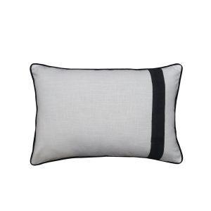 ISLE B ΔΙΑΚΟΣΜΗΤΙΚΟ ΜΑΞΙΛΑΡΙ 60x40cm ΥΦΑΣΜΑ ΛΕΥΚΟ ΜΑΥΡΟ