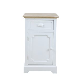 KIMOLOS ΚΟΜΟΔΙΝΟ 1ΠΟΡΤΑ 1ΣΥΡΤΑΡΙ ΛΕΥΚΟ ΦΥΣΙΚΟ 43x35x71cm