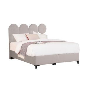 ABSTRACT ΚΡΕΒΑΤΙ ΜΕ ΑΠΟΘΗΚ. ΧΩΡΟ (ΓΙΑ ΣΤΡΩΜΑ 160x200cm) BEIGE ΜΕ PATTERN 207x160x130cm