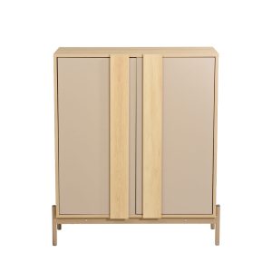 CAPPUCCINO ΚΟΜΟΤΑ-ΠΑΠΟΥΤΣΟΘΗΚΗ 2ΠΟΡΤΕΣ 3ΡΑΦΙΑ SONOMA LATTE 84.4x36.5x97cm